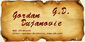 Gordan Dujanović vizit kartica